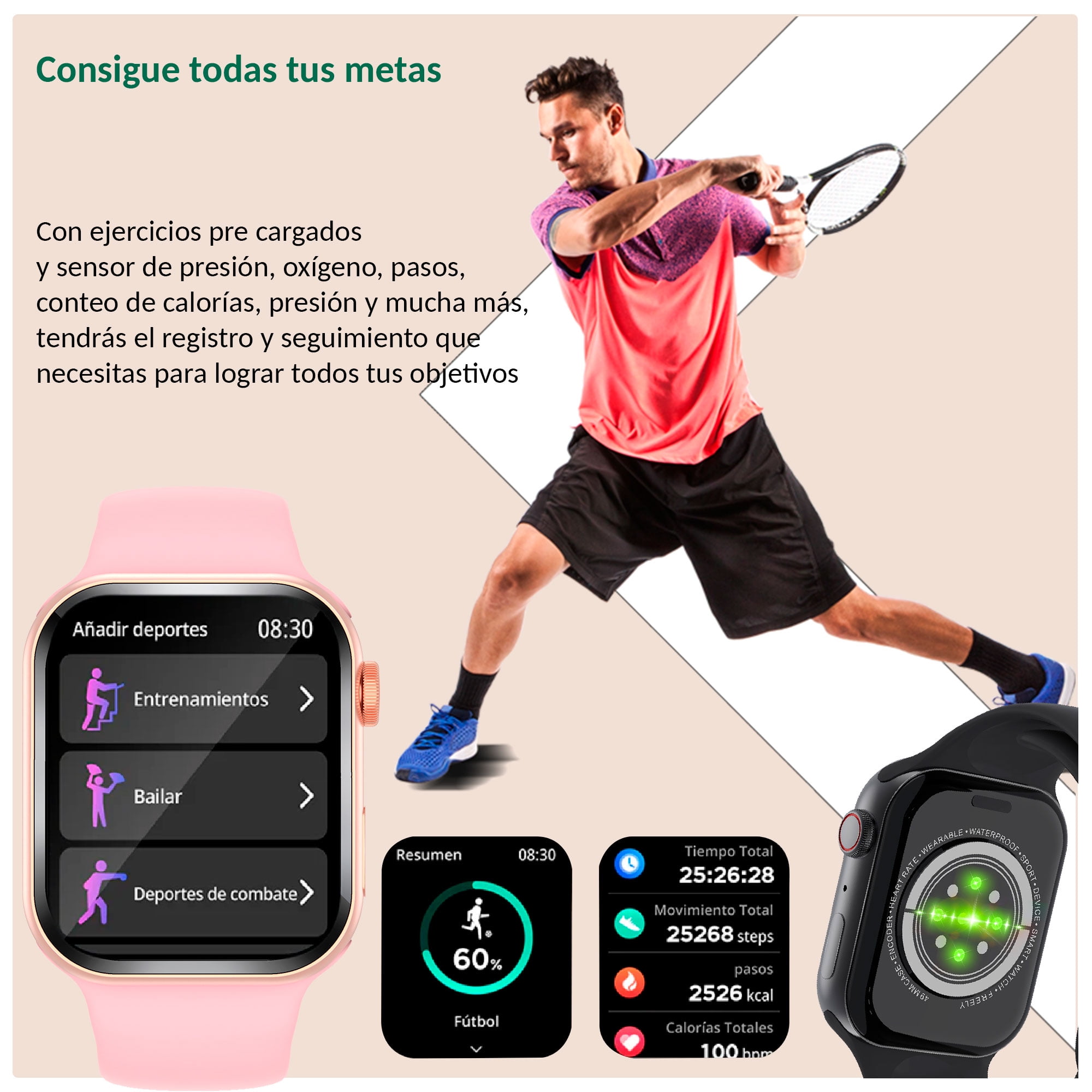 Smartwatch f9 especificaciones sale