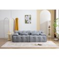 thumbnail image 2 of Oversized Couches and Sofas, 90" Modern Minimalist Style Couch, Upholstered Sleeper Sofa, Pure Foam and Spring Structure, Comfy Couch for Living Room, Bedroom, Salon,  Installation-free (Light Grey), 2 of 10