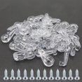 thumbnail image 1 of EcoNesxp Clear Glass Clip Kit for Easy Installation of Window Screen Mirrors and Frameless Glass Fixtures with Screws Plastic Mirror Mounting Hardware Universal Cabinet Door Clip Bracket 50-Pack Clea, 1 of 4