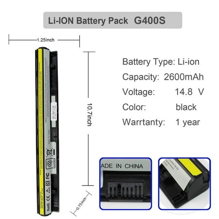 

YEYNGQC L12M4E01 Laptop Battery L12L4A02 L12M4A02 L12S4E01 IdeaPad G400S G405S G500S G510S S410P Z710 Z40-70 Z50-70 G40-70