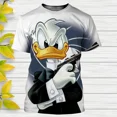 thumbnail image 2 of Camisetas con estampado 3d de pato Donald de Disney para hombre y mujer, ropa de calle informal de dibujos animados, camisetas de moda, Tops de verano 2024, 2 of 5