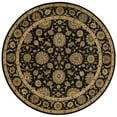 thumbnail image 3 of Nourison Living Treasures 70" Round Wool Indoor Rug in Black Persian, 3 of 4