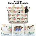 thumbnail image 2 of Tote Bag for Women - Saint Bernard Dog Breed and Flower Floral Shoulder Bag - Large Utility Work Duffle Bag with Zipper Handbag for Travel, Work, Sprots, 2 of 5