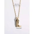 thumbnail image 6 of QQTDFG 1pcn Gold-tone Cowgirl Boot Pendant Necklace Party Statement Accessory-default, 6 of 6