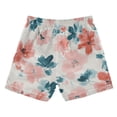 thumbnail image 2 of Kids' Beach Pants Comfortable Swim Trunks Coral and Teal Floral Pattern Shorts for Pool Vacation and Lounge Wear Medium, 2 of 8
