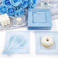 thumbnail image 2 of WELLIFE FESTIVE 200 Pcs Blue Glitter Dessert Plates, Plastic Square Plate Includes 100 Dessert Plates & Forks for Wedding, Party, 2 of 7