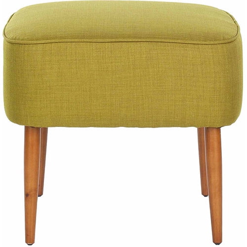 Safavieh Eli Classic Upholstered Ottoman Sweet Pea Oak Walmart Com Walmart Com