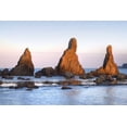 thumbnail image 2 of Flaherty, Dennis 32x23 Gold Ornate Wood Framed with Double Matting Museum Art Print Titled - Japan, Wakagama Hashiguiiwa Rocks at sunset, 2 of 4