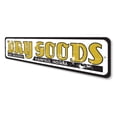 thumbnail image 4 of Dry Goods & Groceries Sign, City State Store Sign, Custom Shop Location Sign, Home Aluminum Decor - 4x18 inches, 4 of 4
