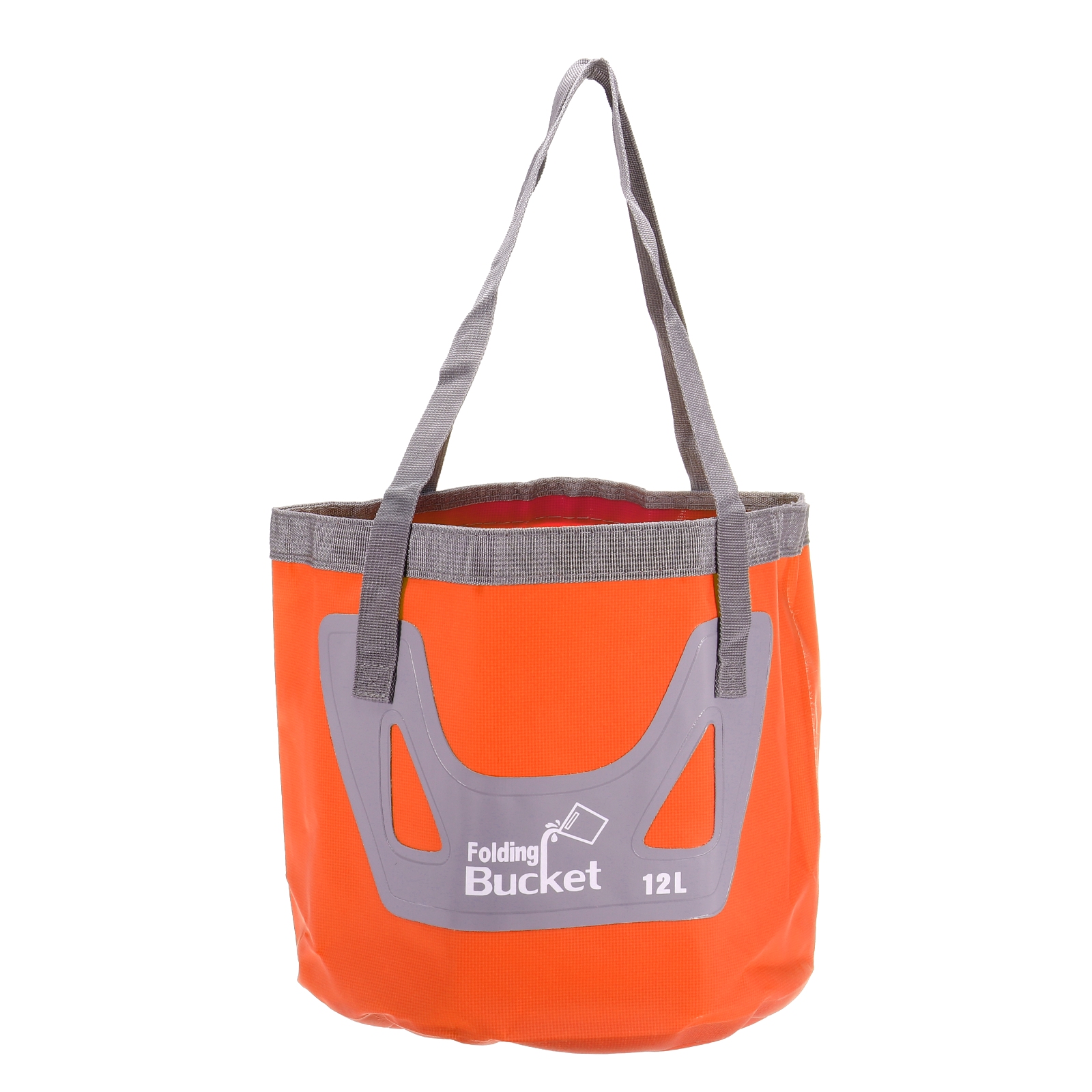 Unique Bargains Seau Pliable 12L, Bassin de Lavage Portable Pliant, Orange