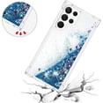 thumbnail image 5 of Slim Fit Phone Case for Samsung Galaxy S22 Ultra, Glitter Liquid Quicksand Effect Silicone Soft TPU Case with Camera Lens and Screen Protection for Galaxy S22 Ultra,LSWT Blue, 5 of 14