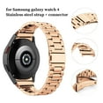 thumbnail image 2 of FIEWESEY Band Compatible with Samsung Galaxy Watch 6/4 Classic 47mm 43mm/42mm 46mm,Watch 6/5/4 40mm 44mm,Watch 5 Pro 45mm, 20mm Stainless Steel Metal Bands Replacement Watch Strap(Rose Gold), 2 of 6