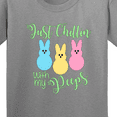 thumbnail image 4 of Inktastic Funny Easter Just Chillin' with My Peeps Youth T-Shirt, 4 of 5