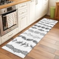 thumbnail image 3 of Black Botanical 2'x6' Runner Rug, Modern Farmhouse Tropical Leaves Washable Non-Slip Area Rugs for Hallway Kitchen Floor Bedroom Entryway, StainResistant Laundry Carpet Decoration Indoor Mat, 3 of 9