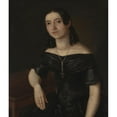 thumbnail image 2 of Aleksander Stankiewicz 15x17 Gold Ornate Wood Frame and Double Matted Museum Art Print Titled - Portrait of a Young Woman (1841), 2 of 4