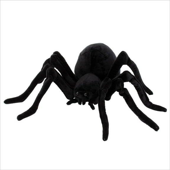Real Planet 8" Black Widow Spider Realistic Stuffed Animal, Bug Insect Creepy Plush Toy & STEM Learning Gift for Birthday Boys & Girls
