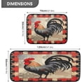 thumbnail image 3 of Vintage Rooster Anti Fatigue Mats for Kitchen Floor,Set of 2 Non Skid Washable Waterproof Anti Kitchen Floor Mats for Kitchen Office Laundry Room Bathroom (19"x27"+19"x47") Home Decor, 3 of 7