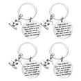 thumbnail image 3 of 4 pcs Graduation Stainless Steel Keychains Inspirational Design Key Rings Pendant Graduation Hat Key Holder Craft Ornaments Gift, 3 of 7