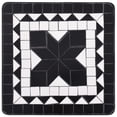 thumbnail image 4 of Mesa auxiliar VidaXL en mosaico de cerámica en blanco y negro para exteriores, 4 of 8