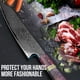 thumbnail image 4 of Cuchillo de Chef Profesional MYVIT Damasco Japonés 8 Pulgadas Mango de Madera Colorido, 4 of 7