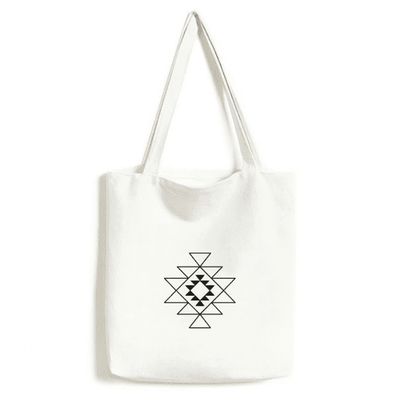 Triangle Totem Geometry Symbol Tote Canvas Bag Shopping Satchel Casual Handbag