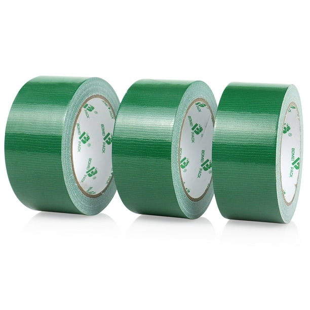 3 Pack Green Duct Tape Heavy Duty, Residue Free MultiPurpose Duct Sealing Tape Multi Pack, 9Mil