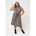 thumbnail image 2 of Leota Women's Sleeveless Mindy Dress in Inky Zebra (Curve) White Size 3X, 2 of 3