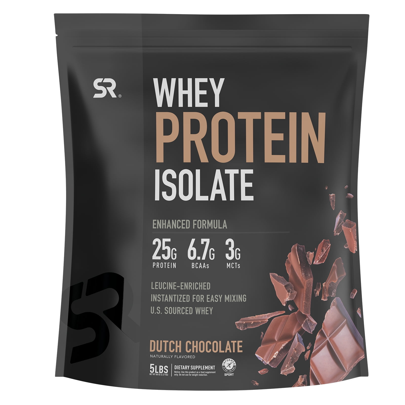 Sports Research Whey Protein Isolate, Dutch Chocolate, 5 lbs (2.27 kg)