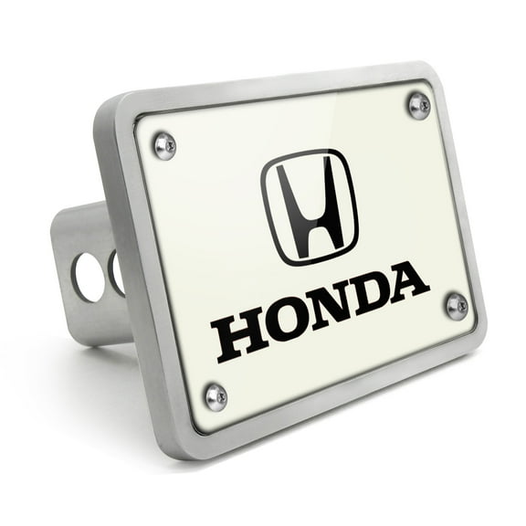 Honda Logo UV Graphic White Billet Aluminum 2 inch Tow Hitch Cover