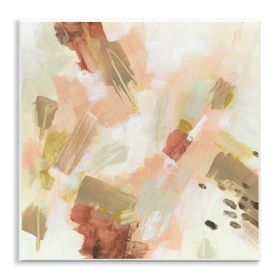 Stupell Industries Pale Abstract with Speckles Abstract Painting Unframed Art Print Wall Art, 12 x 12