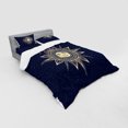 thumbnail image 3 of Ambesonne Vintage Bedding Set 3 Pcs, Occult Sun Myth, Twin, Dark Blue Yellow, 3 of 3