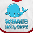 thumbnail image 4 of Inktastic Whale, Hello There Boys or Girls Baby Bib, 4 of 4