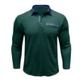 thumbnail image 4 of Blusa y camisa de manga larga con cuello vuelto para hombre, estilo casual, con bloques de color, de poliéster y manga larga., 4 of 6