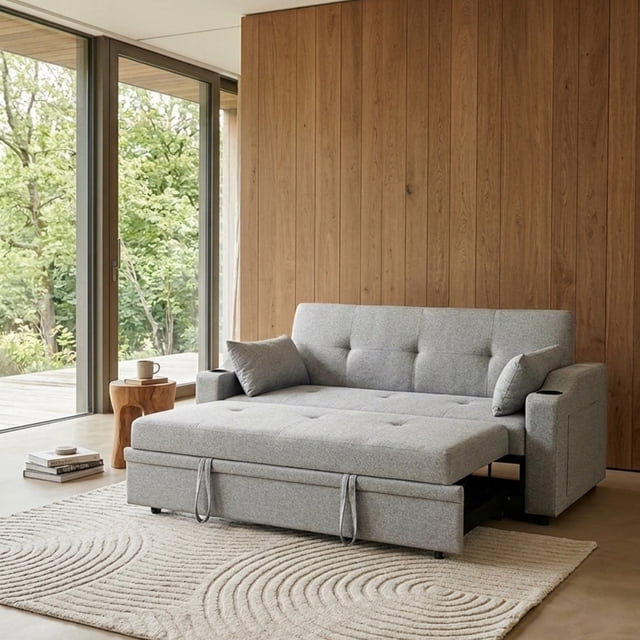 Sofá Cama Easy Living Sander Gris Claro