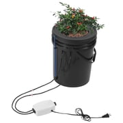 KFFKFF DWC Hydroponics Setup, Includes Air Pump, Air Stone, Water Level Indicator, and Drip Irrigation Kit, 5-Gallon Capacity for Growing Leafy Greens (1 Bucket + Drip System)