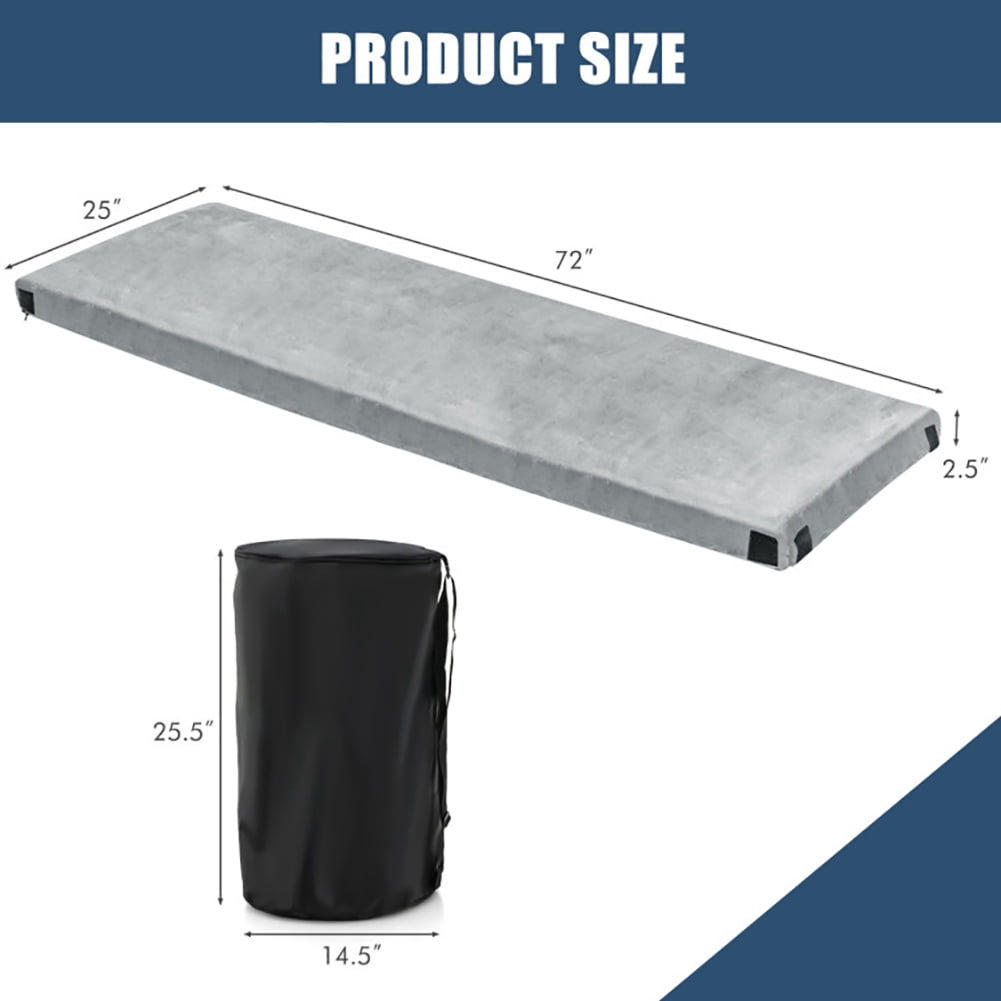 Barara King Camping Mattress,Lightweight Portable Memory Camping Mattress with Carrying Bag-Gray