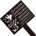 thumbnail image 2 of Rectangle Shaped Dove Memorial Remembrance Plaque Stake for Cemetery Acrylic Waterproof Sympathy Garden Stake for Yard Grave Cemetery, 2 of 9