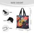 thumbnail image 3 of Disketp World Map Guitar Illustration Bolsa Tote de Lona para Mujer, Bolso de Hombro y Cruzado con Cierre de Cremallera, 3 of 7