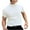 White, variant on Men's Short Sleeved T-shirt Summer Fashion Tight Casual Solid Color Short Sleeve High Round Neck Collar Blouse