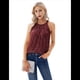 thumbnail image 5 of Tops de Lentejuelas con Cuello Halter para Mujer, Sin Mangas, Brillantes, Fruncidos, Fluidos y Brillantes, para Club, Fiestas. Vino Tinto L, 5 of 7