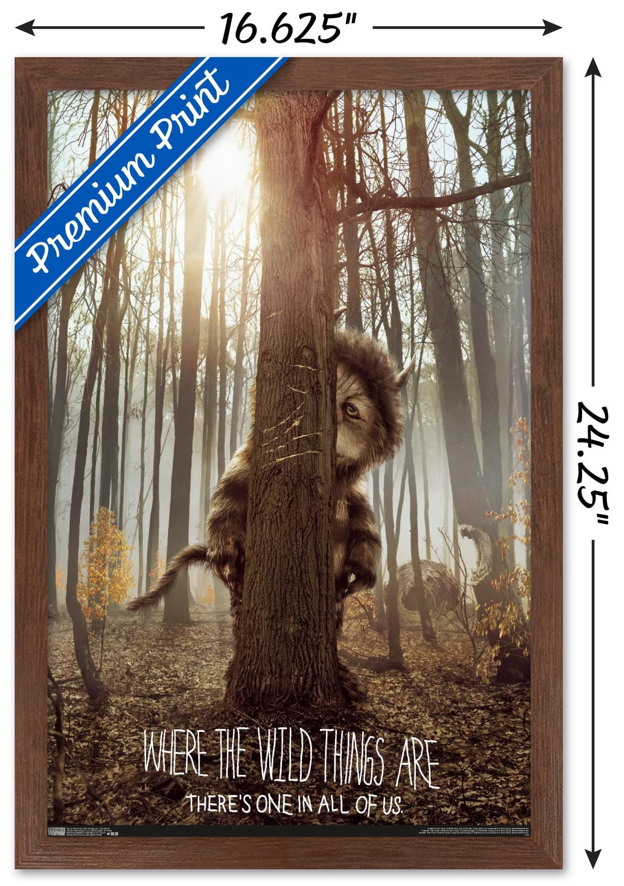 Where The Wild Things Are - One Sheet Wall Poster, 14.725" x 22.375", Framed