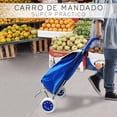 thumbnail image 2 of Carrito para Mandado Compras Resistente Plegable y Multiusos azul, 2 of 9