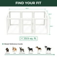 thumbnail image 7 of FXW AuraSpace Acrylic Indoor Dog Playpen for Medium Dogs, 35 Inch, 10 Panels, White, 7 of 7