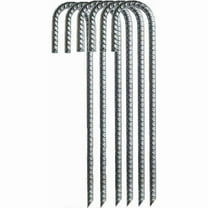 Ground stakes, garden spikes, rebar, galvanized steel L-hooks, heavy duty anchors for camping trampoline fences