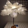 thumbnail image 1 of CNKOO Feather Table Lamp Atmosphere Night Light for Living Room Wedding Birthday Bedside USB Power with Remote Control, 1 of 5