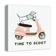 thumbnail image 2 of Creative Products Dog Scooter Pink Mint 6 12 x 12 Canvas Wall Art, 2 of 5
