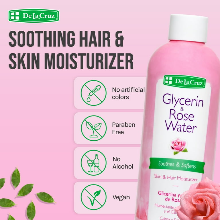 De La Cruz Glycerin & Rose Water Moisturizer, Skin and Hair Care