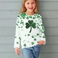 thumbnail image 2 of St.Patrick's Day Agkizg Toddler Baby Girls Summer Tops, Long Sleeve T-shirt for Kids, Toddler Girls Casual Pullover Blouse Tee Children Green Printing Crewneck T Shirts, Sizes 9-10 Years, 2 of 4