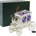 thumbnail image 2 of Matashi  Silver-plated Princess Carriage Ornament with Purple and Clear-cut Crystals, 2 of 5