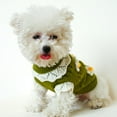 thumbnail image 3 of Dog Sweaters for Small Dogs Girl Daisy Style Plush Round Neck Flowers Sweater Autumn Winter Warm Puppy Girl Fleece Sweater for Small Medium Dogs, 3 of 8